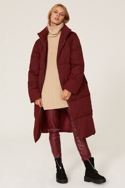Sweet Baby Jamie Ruby Red Zip Up Long Sleeve Midi Winter Puffer Coat Size XS